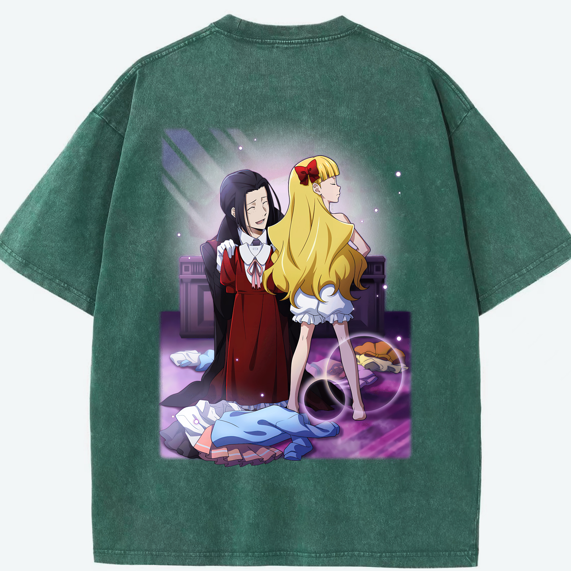 （画像用） 文豪ストレイドッグス Bungo Stray Dogs 綿100% ヴィンテージ風 半袖Tシャツ（背面プリント）